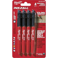 MILWAUKEE Milwaukee 48-22-3104 inkzall Fine Point Black Job Site Marker (4-Pack)