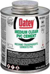OATEY Oatey 31019 PVC Medium Bodied Fast Set Clear Cement 16 Oz.