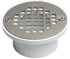 OATEY Oatey 43579 2 in. or 3 in. PVC General Purpose Drain with 4 in. Stainless Steel Screw-Tite Strainer