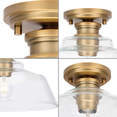 PROGRESS LIGHTING Progress Lighting P350227-009 Singleton Collection 1-Light Medium Semi-Flush Mount 120 Volts