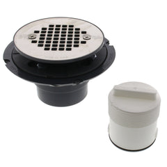 SIOUX CHIEF Sioux Chief 821-T200P Shower Pan Drain With Plastic Rim, 2 in, Hub