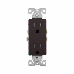 EATON Eaton TR1107B-BOX Duplex Decorator Straight Blade Tamper Resistant Grounding Receptacle 125 VAC, 15 A, 2 Poles, 3 Wires