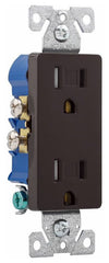 EATON Eaton TR1107B-BOX Duplex Decorator Straight Blade Tamper Resistant Grounding Receptacle 125 VAC, 15 A, 2 Poles, 3 Wires
