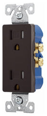 EATON Eaton TR1107B-BOX Duplex Decorator Straight Blade Tamper Resistant Grounding Receptacle 125 VAC, 15 A, 2 Poles, 3 Wires