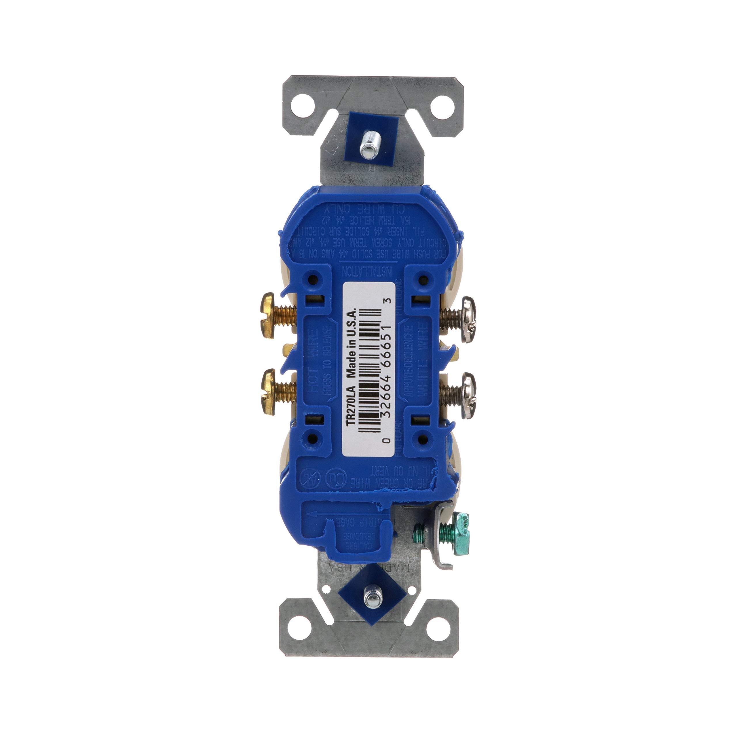 EATON Eaton TR270LA Tamper Resistant Duplex Receptacle 15-Amp 125-Volt NEMA 5-15
