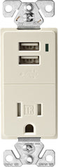 EATON Eaton TR7740LA-BOX Combination USB Charger with Receptacle 15 Amp 125 VAC