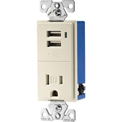 EATON Eaton TR7740LA-BOX Combination USB Charger with Receptacle 15 Amp 125 VAC