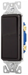 EATON Eaton 7501BK-BOX Decorative Standard Rocker Switch 120/277 Vac, 15 A, 1 P