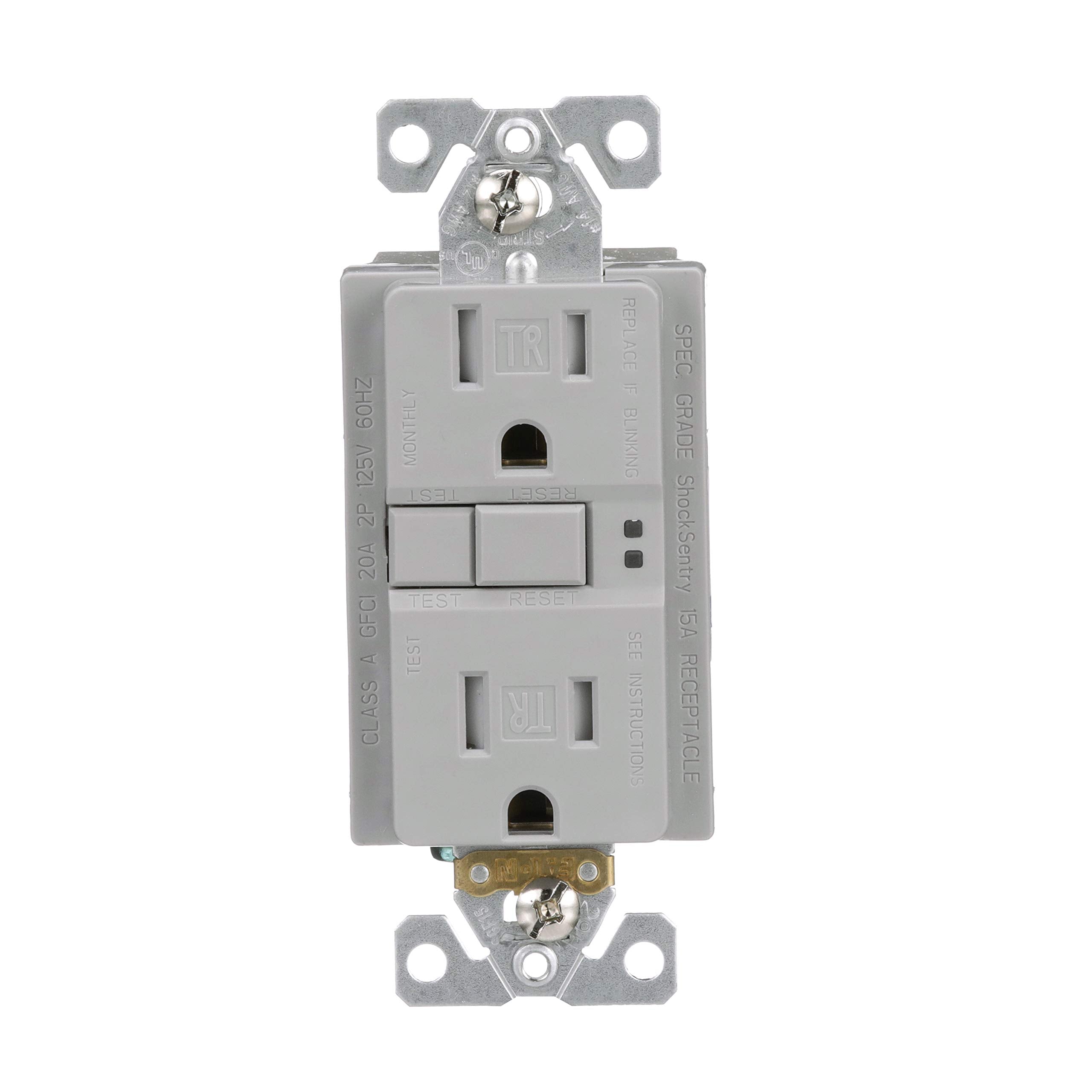 EATON Eaton TRSGF15GY GFCI TR Self Test Dup 15A