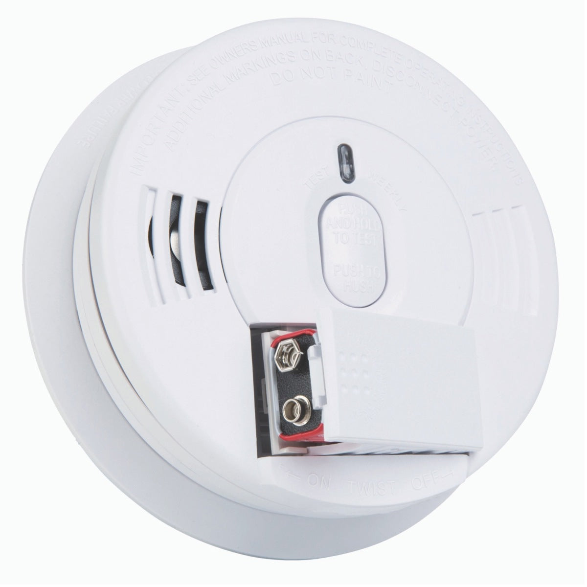 KIDDE Kidde 21006376 Smoke Detector Alarm, Tamper-Resistant, Ionization Sensor, 120 VAC, 9 VDC Battery Backup, 10 foot Detection
