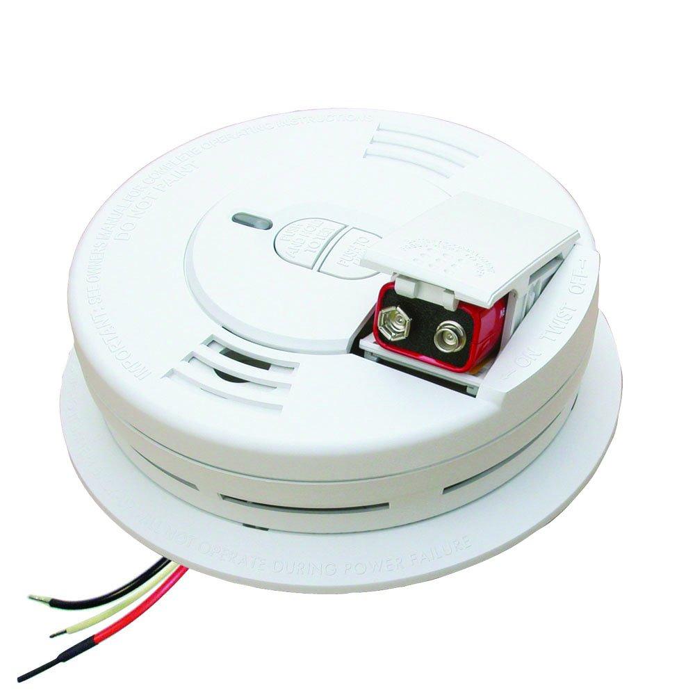 KIDDE Kidde 21006376 Smoke Detector Alarm, Tamper-Resistant, Ionization Sensor, 120 VAC, 9 VDC Battery Backup, 10 foot Detection