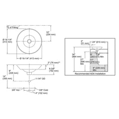 KOHLER Kohler 2200-96 Conical Bell Vessel Or Wall-Mount Bathroom Sink