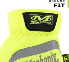 MECHANIX WEAR Mechanix Wear SFF-91-010 Hi-Viz FastFit Leather And TrekDry Full Finger Mechanics Gloves With Elastic Cuff