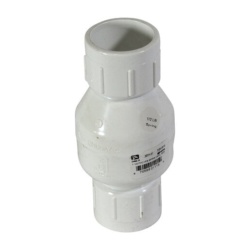 NDS Nds 1011-15 1-1/2 in. Slip X 1-1/2 in. Slip PVC Spring Loaded Check Valve
