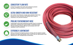 UNDERHILL Underhill H75-100PRO-FW ProLine Featherweight Hose 200 psi (3/4 in x 100 ft)