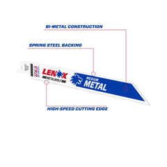 LENOX Lenox 20487b818r Reciprocating Saw Blade 8 in x 3/4 in x .035 x 18tpi (25/Pkg)