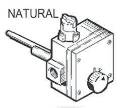 STATE State 100108354 Gas Control Valve 2-5/8 inches Shank