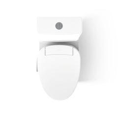 KOHLER Kohler K-23188-0 Reach One-piece Compact Elongated Toilet with Skirted Trapway, Dual-Flush