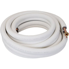 ICOOL Icool B145812025F 1/4 inches Ll x 5/8 inches Sl Mini Split Refrigerant Line Set w/ Flare Nuts, 1/2 inches Insulation (25 Ft.)