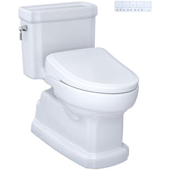 TOTO Toto CST974CEFGAT40 Eco Guinevere WASHLET+ Ready Elongated 1.28 GPF Universal Height Skirted Toilet with CEFIONTECT