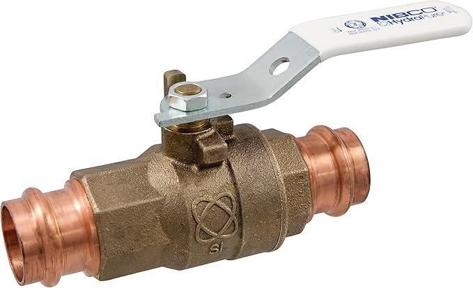 NIBCO Nibco PC585-80-LF 1 in. DZR Silicon Bronze Full Port Press 250# Ball Valve