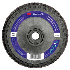 3M Cubitron 7100380178 3 Flap Disc 1169F, 40+, T27-Flat Quick Change, 4-1/2 in x 5/8 in-11, 10 ea/Case