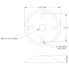 MULBERRY METAL PRODUCTS Mulberry Metal Products 30367 Weatherproof Cover (4 in, 1 Outlet, 1/2 in Hub)