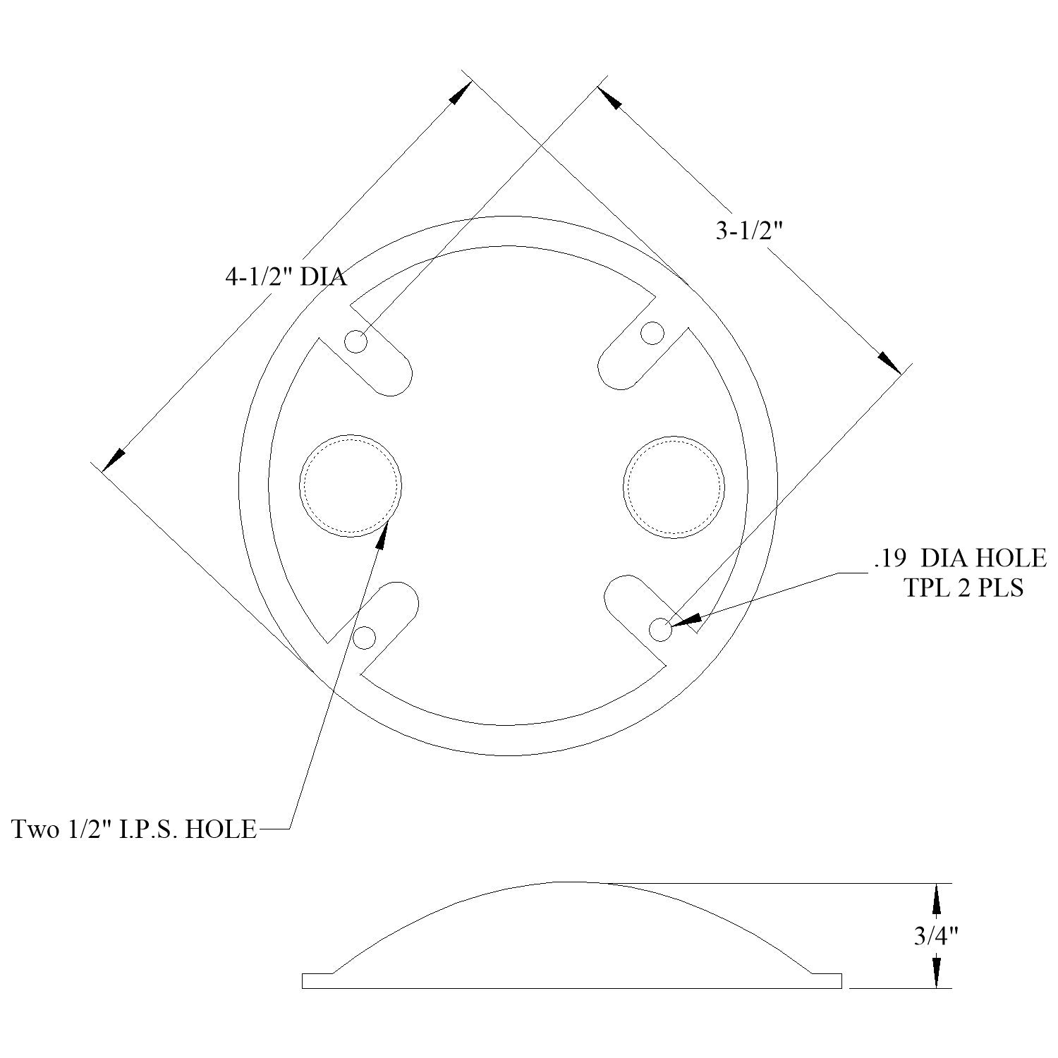 MULBERRY METAL PRODUCTS Mulberry Metal Products 30372 4 Inch Round Weatherproof Cover With 2 Outlets (4 in)