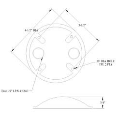 MULBERRY METAL PRODUCTS Mulberry Metal Products 30372 4 Inch Round Weatherproof Cover With 2 Outlets (4 in)
