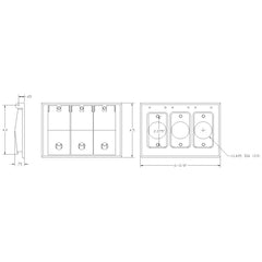 MULBERRY METAL PRODUCTS Mulberry Metal Products 30465 Weatherproof Cover Self-Closing 3-Gang