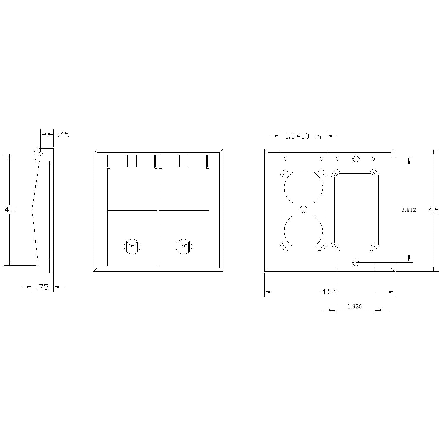 MULBERRY METAL PRODUCTS Mulberry 30472 Self-Closing Weatherproof Combination Cover (2-Gang 1 GFCI/1 Duplex) 30472