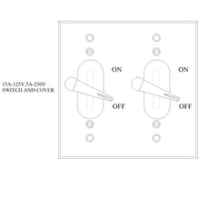 MULBERRY METAL PRODUCTS Mulberry Metal Products 30492 2-Gang Toggle Switch Cover with Two 15a-125v Toggle Switches (2-Gang) 30492