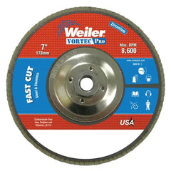 WEILER Weiler 31420 Vortec Pro Abrasive Flap Disc 7 in 40 Grit