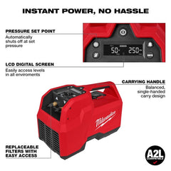Milwaukee Milwaukee 2938-21 M18 Brushless Refrigerant Recovery Machine