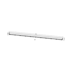 HALCO LIGHTING Halco Lighting LVPT-8-WS-CS-U ProLED Linear Vaportight 8ft Field Selectable Wattage (60W, 75W or 90W)