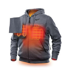 MILWAUKEE Milwaukee 302g-20xl M12 Heated Hoodie Xl Gray Insulated Cotton Polyester 44 to 46 Inches Chest