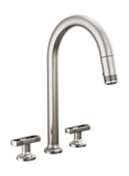 DELTA FAUCET Brizo 62506lf-gllhp-l Kintsu Widespread Pull-down Kitchen Faucet 16-1/8 Inches Lumicoat Gunmetal