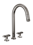 DELTA FAUCET Brizo 62506lf-gllhp-l Kintsu Widespread Pull-down Kitchen Faucet 16-1/8 Inches Lumicoat Gunmetal