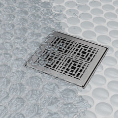 OATEY Oatey sd04bsdc Quickdrain Squaredrain Deco Kit 4 Inch Point Drain Shower System