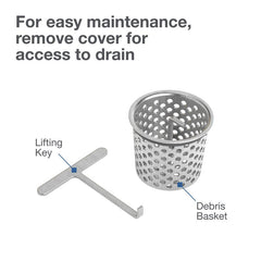 OATEY Oatey sd04psst Quickdrain Squaredrain Stones Kit 4 Inch Shower Drain Cover and Body Set