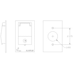 MULBERRY METAL PRODUCTS Mulberry Metal Products 30509 1-Gang Weatherproof Vertical Switch Single Receptacle Cover (1.405 in Opening)