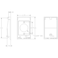 MULBERRY METAL PRODUCTS Mulberry Metal Products 30528 Self-Closing Weatherproof Electric Box Cover With 3/4 in Dia Lock Hasp, Twist-Lock Receptacle Cover, Die Cast Aluminum