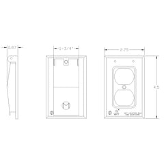 MULBERRY METAL PRODUCTS Mulberry Metal Products 30550 Weatherproof Cover Duplex Receptacle 1-Gang Vertical