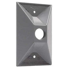 HUBBELL Hubbell 5186-0 weatherproof one hole cover rectangular cluster