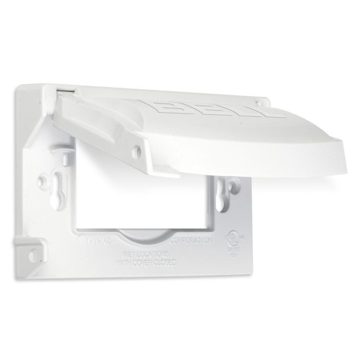 HUBBELL Hubbell MX1250W 1-Gang Flip Weatherproof Cover, Vertical/Horizontal, 12-in-1
