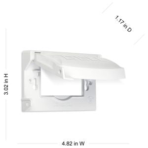 HUBBELL Hubbell MX1250W 1-Gang Flip Weatherproof Cover, Vertical/Horizontal, 12-in-1