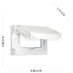 HUBBELL Hubbell MX1250W 1-Gang Flip Weatherproof Cover, Vertical/Horizontal, 12-in-1