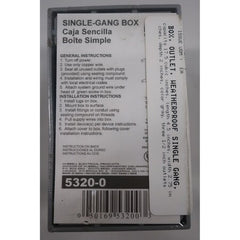 HUBBELL Hubbell 5320-0 Weatherproof Outlet Box 18.3 cu-in