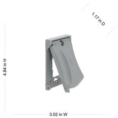 HUBBELL Hubbell MX1050S 1-Gang Flip Weatherproof Cover, Vertical/Horizontal, 12-in-1