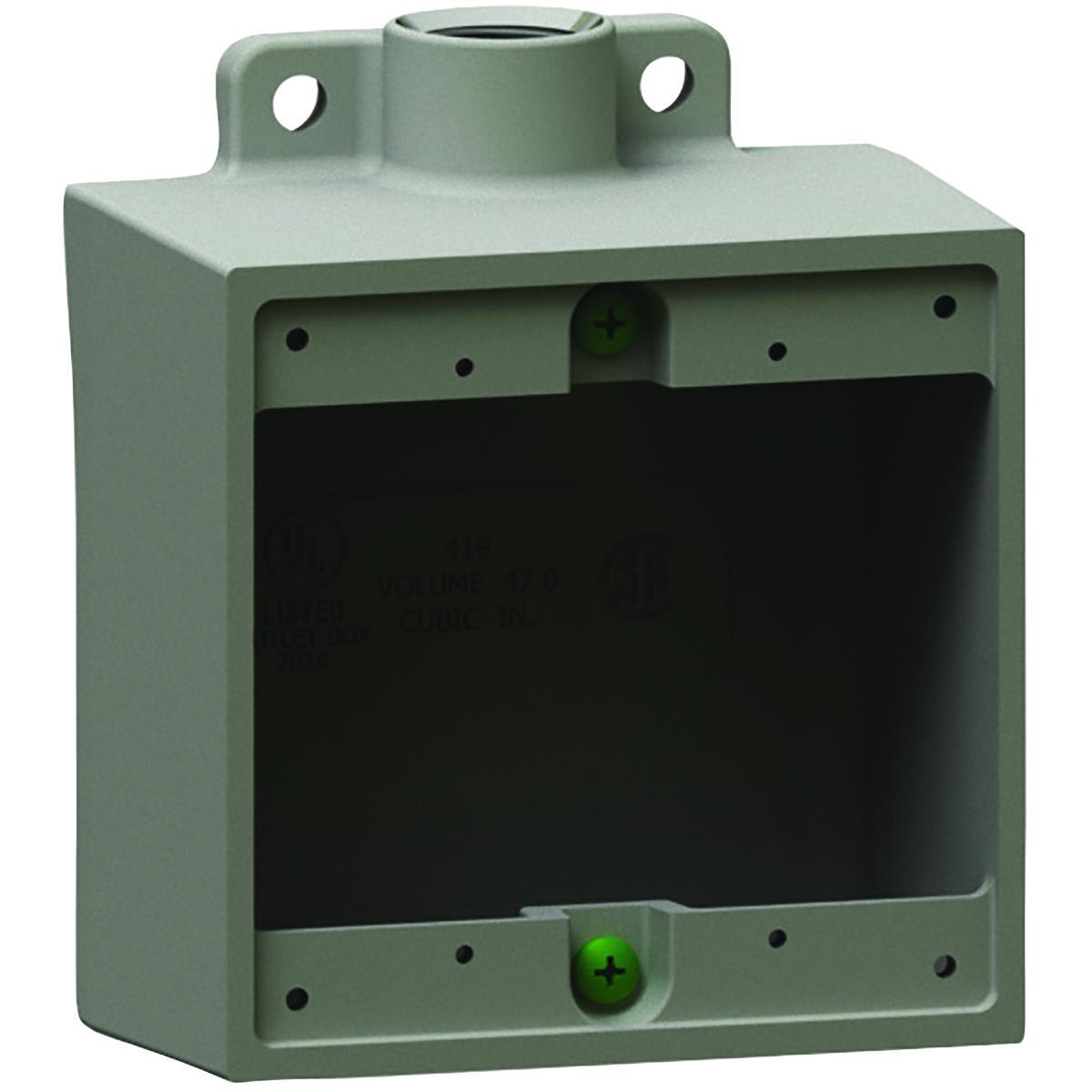HUBBELL Hubbell 2FD-2 Device Box 3/4 inches Aluminum, 2FD Type Two Gang Deep